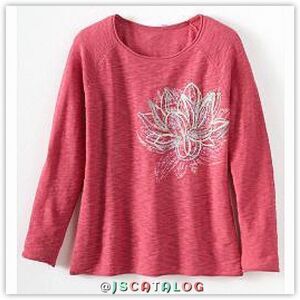NEW Embroidered-Motif Lightweight Pullover Sweater